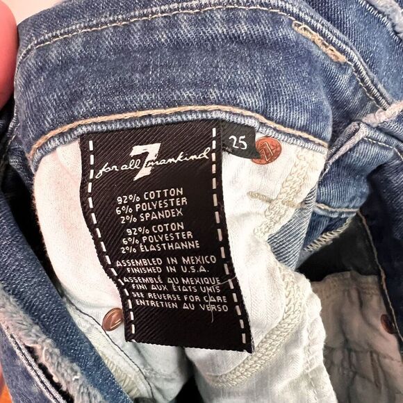 Evereve 7 For All Mankind Belted Alexa Crop Size 25 - Picture 8 of 8